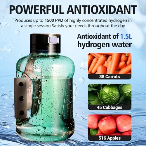 Portable Hydrogen Water Bottle - 56oz for Sports & Fitness & Travel