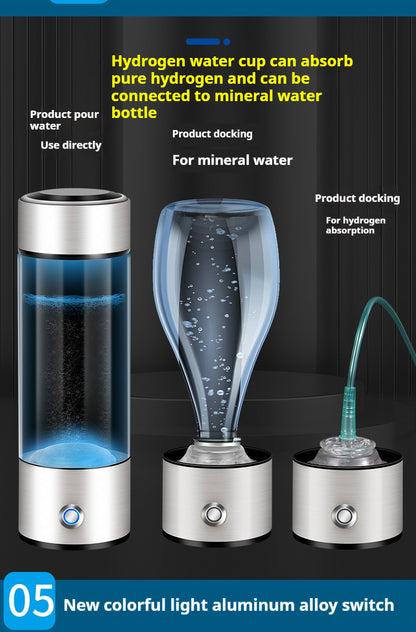 Colorful Light Hydrogen-Rich H2 Water Cup with New Hydrogen-Absorbing Technology