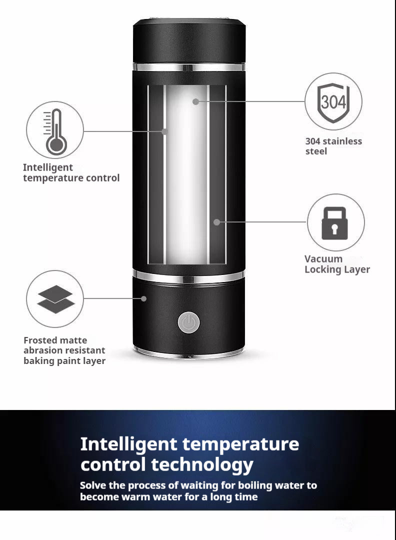 High-end Intelligent Temp Control & Rapid Cooling SPE Portable Hydrogen-rich Water Cup