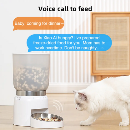 Intelligenter Futterspender für Haustiere mit großer Kapazität, Doppelnapf-Futterspender 