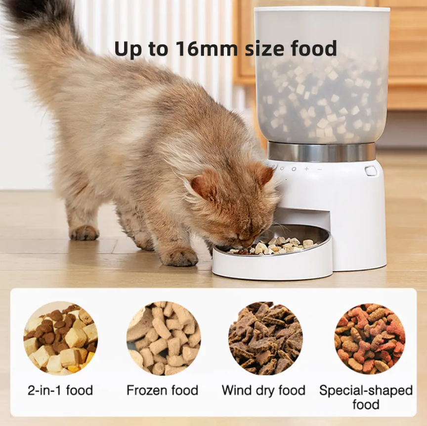 Intelligenter Futterspender für Haustiere mit großer Kapazität, Doppelnapf-Futterspender 