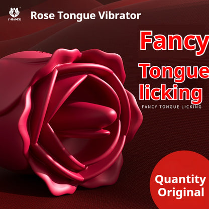 Rose Tongue Vibrator - Intimate Pleasure Toy for Women - Rose Red