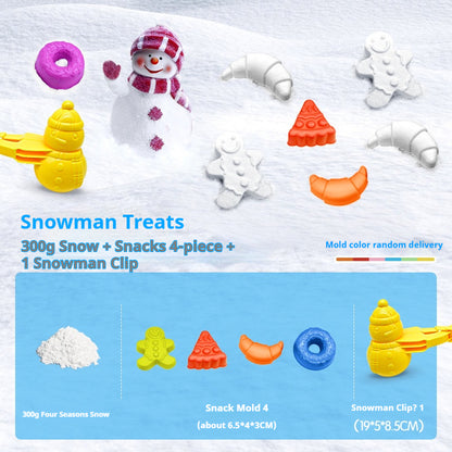 SPACE SAND Kids' Fake Snow Clay Toy Set - Snowman Treats