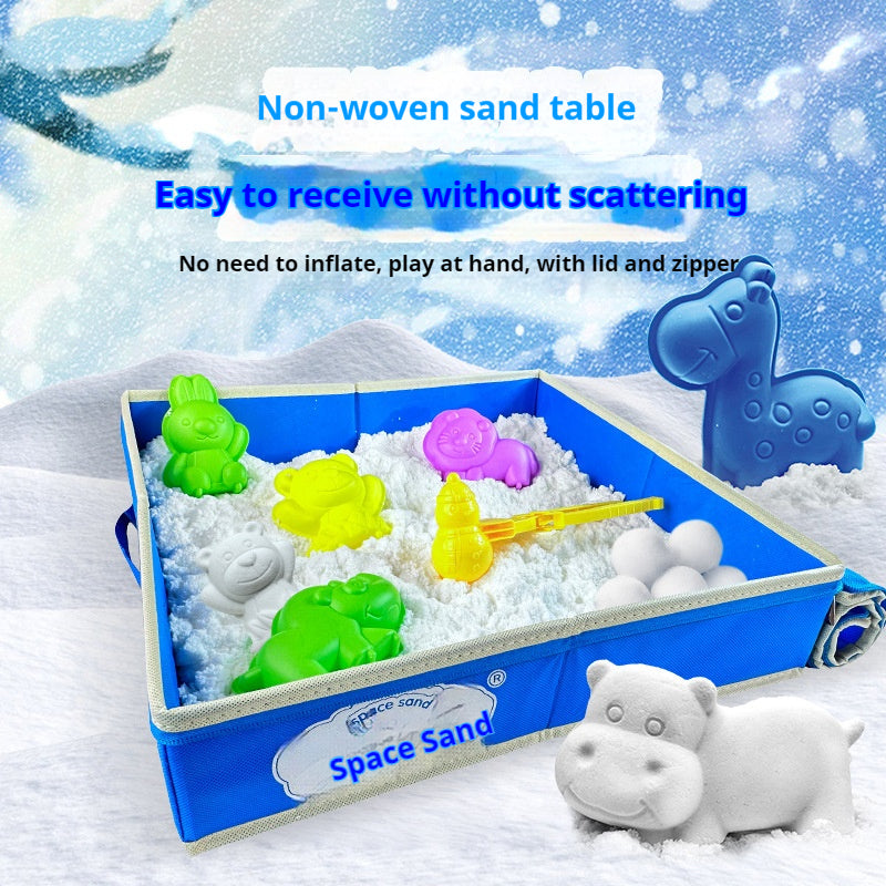 SPACE SAND Artificial Snow Clay Play Set - Animal Wonderland