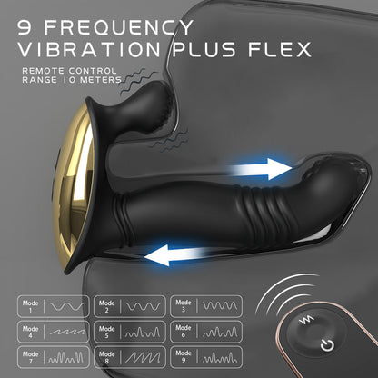 Remote Control 6 Patterns Thrusting Anal Vibrator - Male Prostate Massager