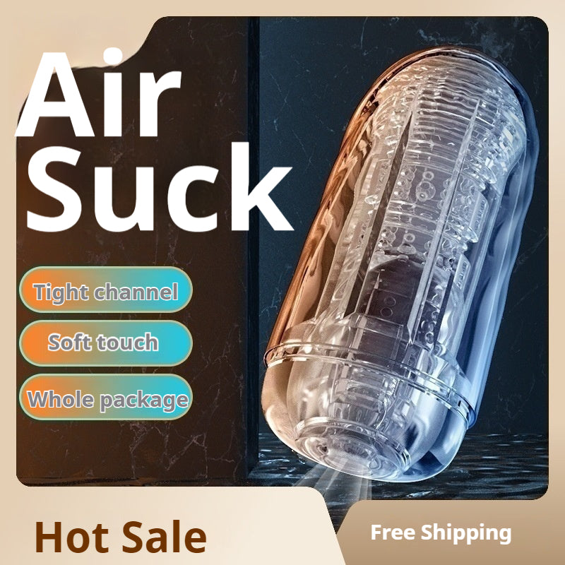 Air Suction Soft Gel Masturbator | Transparent Male Stroker