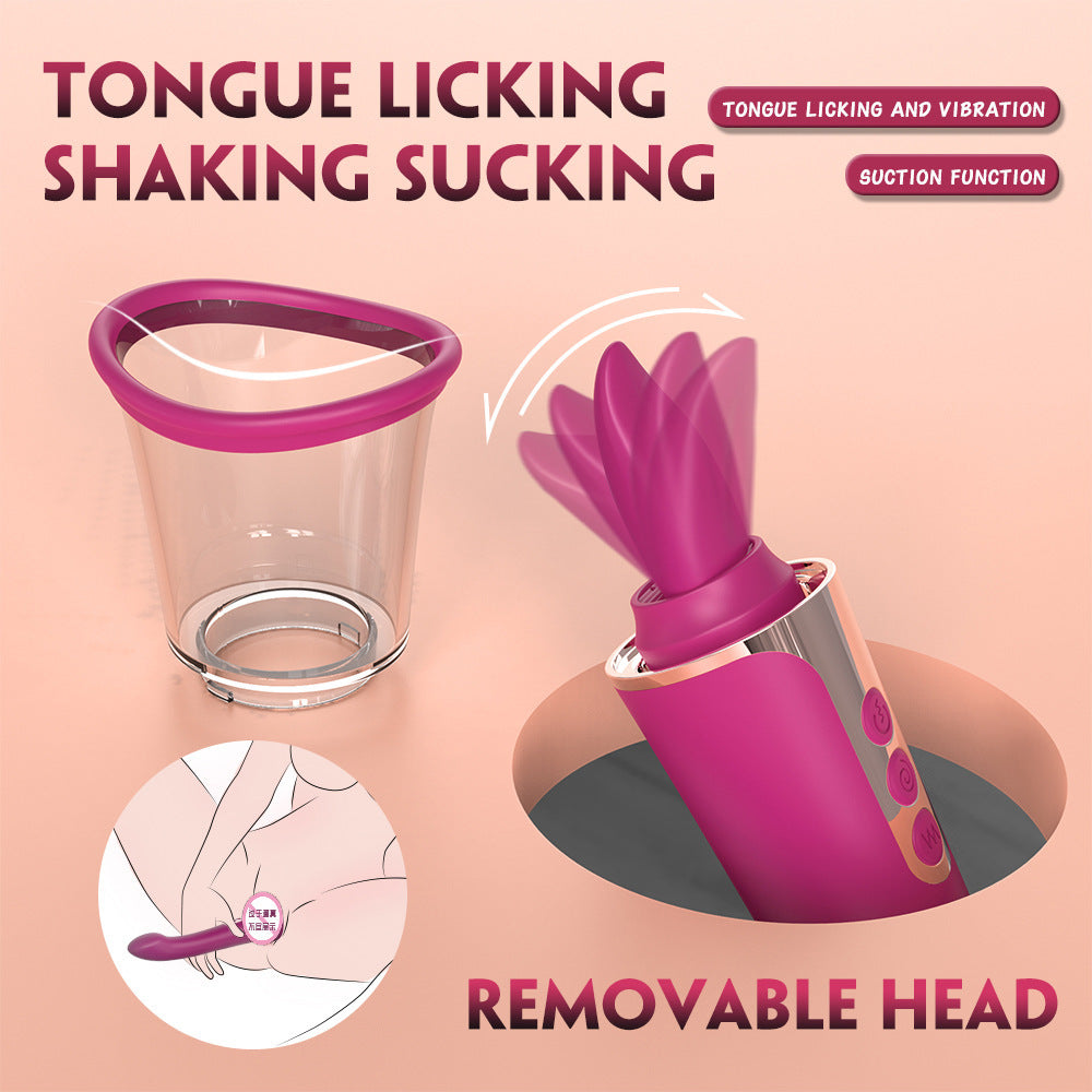 Tongue Licking Clitoral G Spot Vibrator - Adult Sex Toy for Women