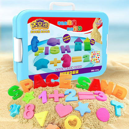 Space Sand Learning Set - Magical Colored Sand Educational Toys