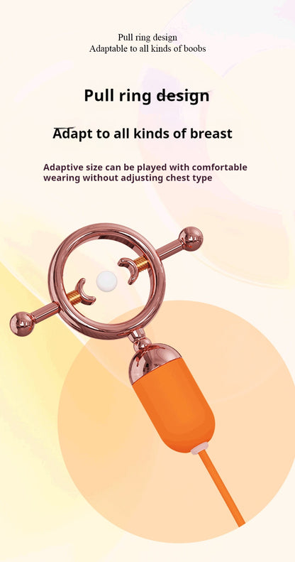 Dual Breast Clamps Female Vibrator -Vibrating Erotic Toy | Premium Silicone & ABS