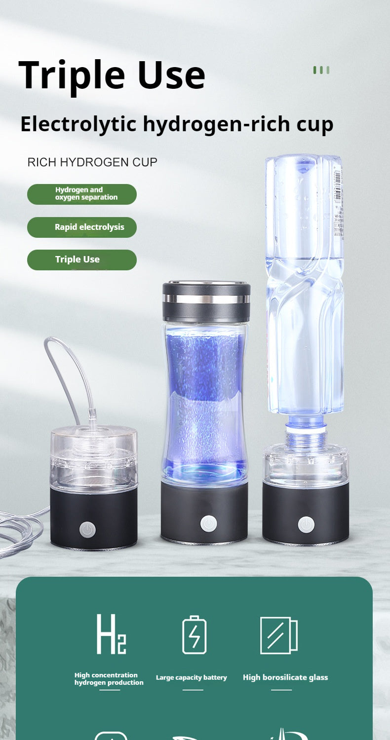 Portable Hydrogen Water Cup - 380ml Multi-Use | Office & Outdoor