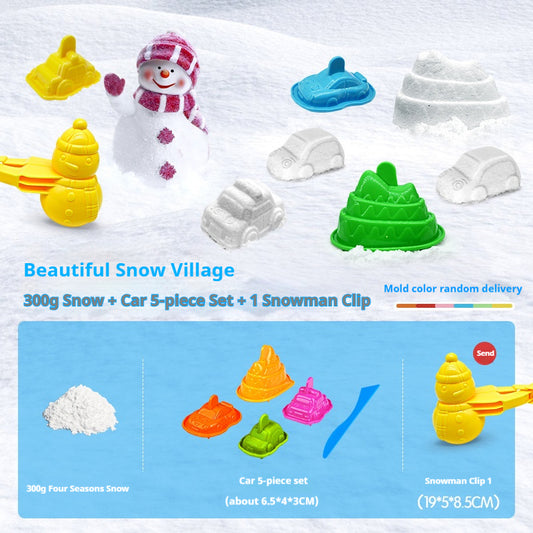 SPACE SAND Kids' Artificial Snow City Building Kit