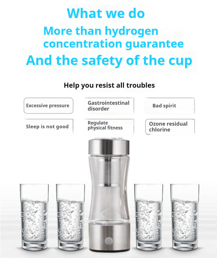 Multifunctional Tea-Making Hydrogen Rich Water Glass Cup - SPE Technology