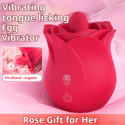 Rose Tongue Vibrator - Intimate Pleasure Toy for Women - Rose Red