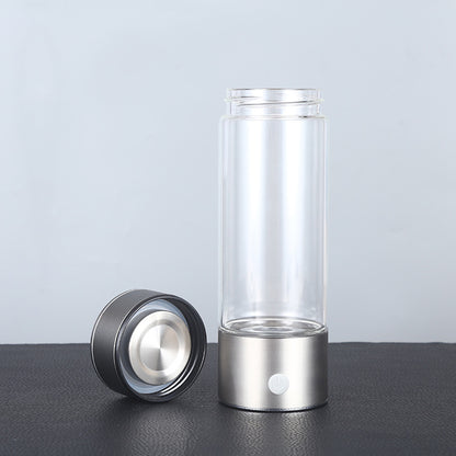 Premium Hydrogen Water Bottle - High Borosilicate Glass | 380ML & 450ML Capacities