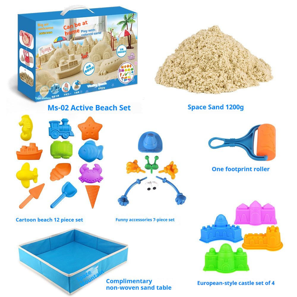 Space Sand Beach Set - Non-Sticky Educational Colored Clay Toys