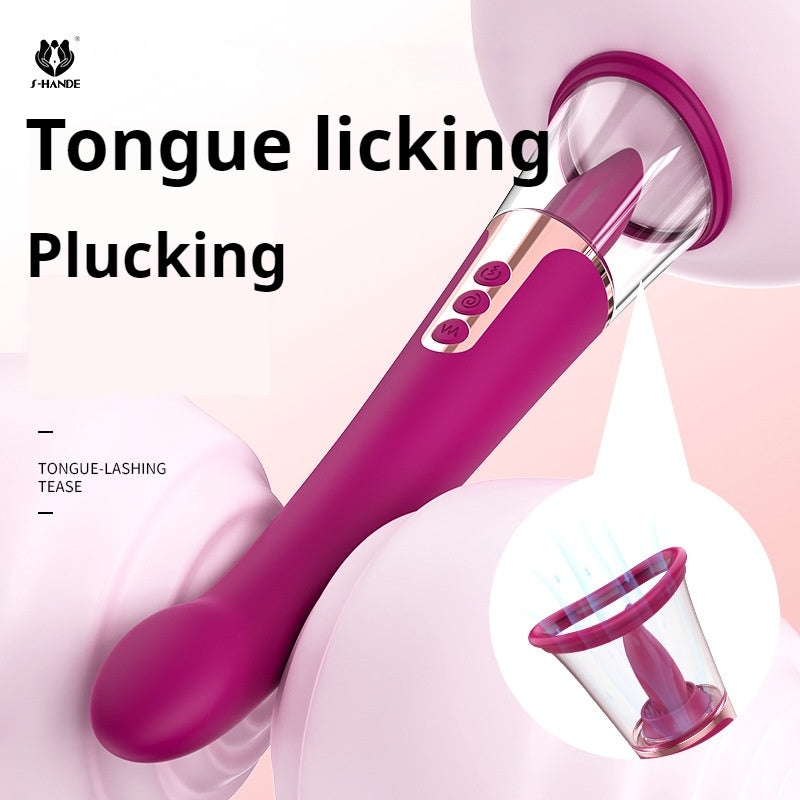 Tongue Licking Clitoral G Spot Vibrator - Adult Sex Toy for Women