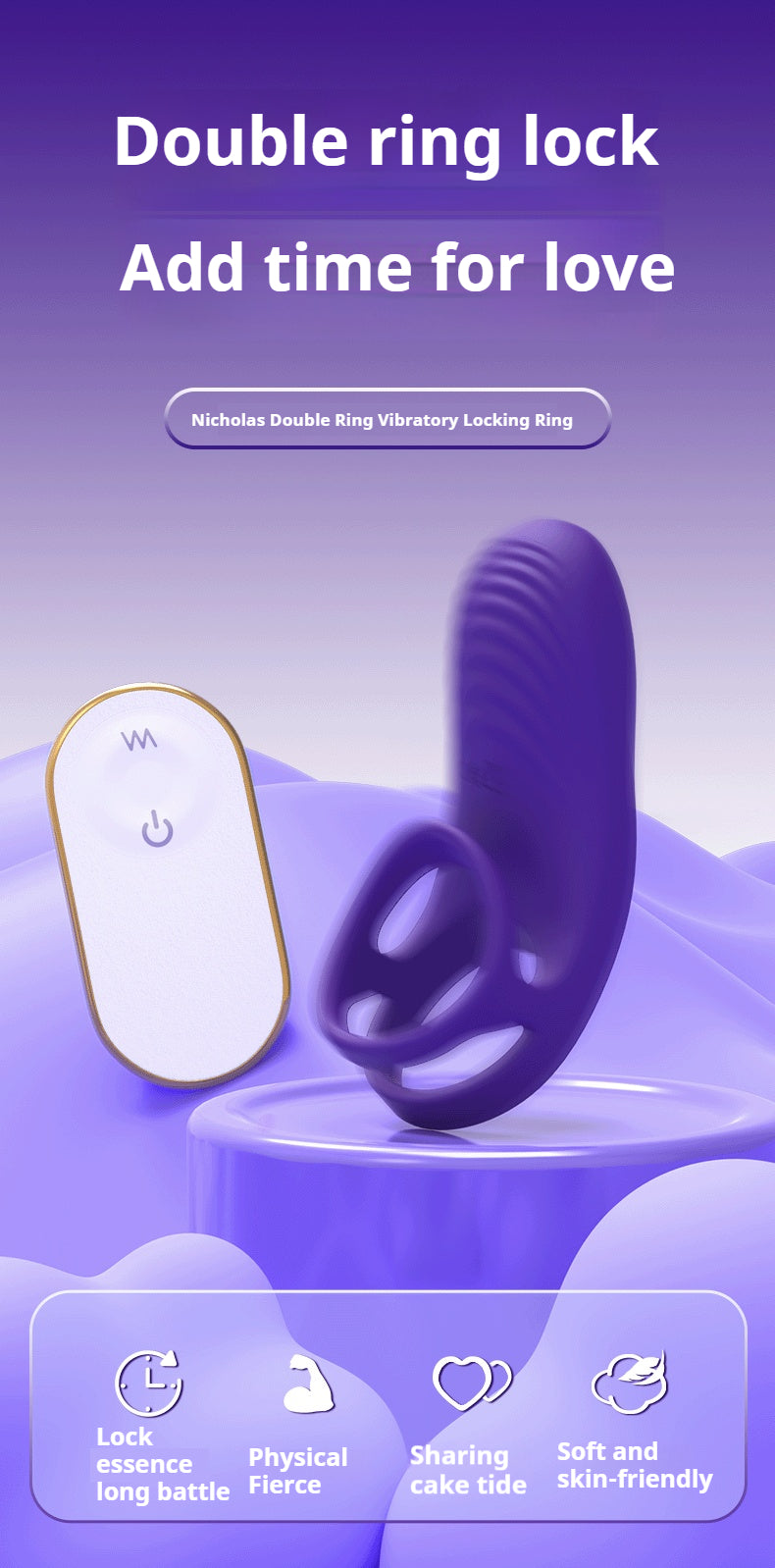 High-End Dual Cock Ring - Remote Controlled Ejaculation Prevention