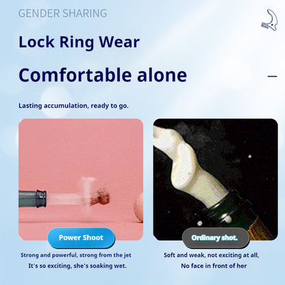 Locking Cock Ring Finger Sleeve Perineum Stimulator for Couples