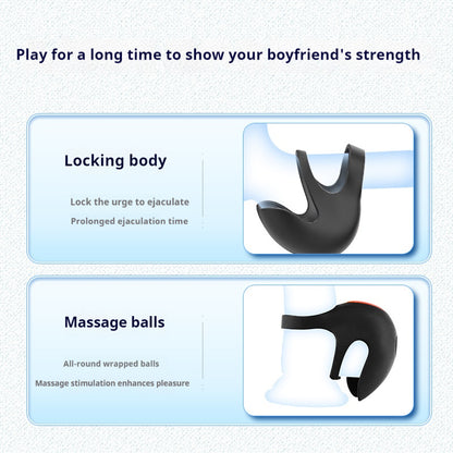 Double-Layer Silicone Scrotum Ring | Male Cock Ring Massager