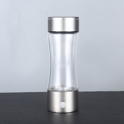 Smart Dual Use Hydrogen Water Cup - 400ml Silver Business Style