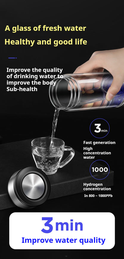 Rechargeable Electrolytic Hydrogen Water Cup | Smart & Weak Alkaline