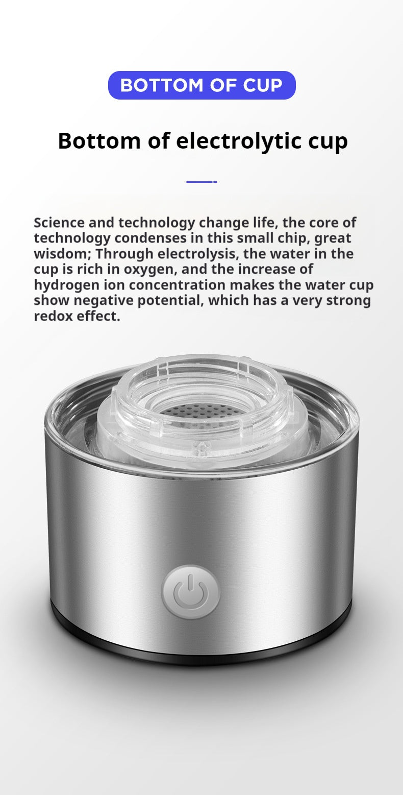 Hydrogen-rich Water Cup with Smart Electrolysis can Absorb Hydrogen