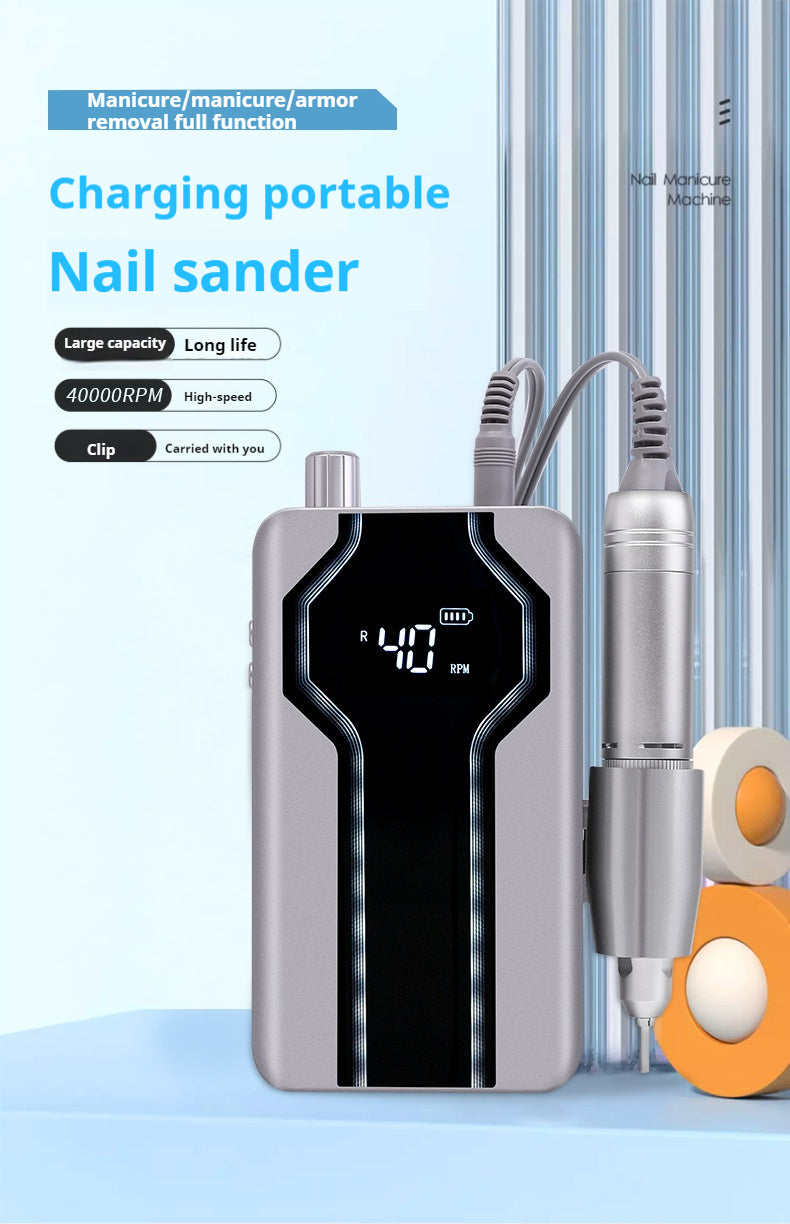 Wireless Charging Electric Nail Polisher & Remover with Battery Storage